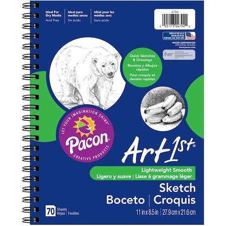 Ucreate Diary, Sketch, 8.5X11, We, 70Sh, PK70 PAC4794
